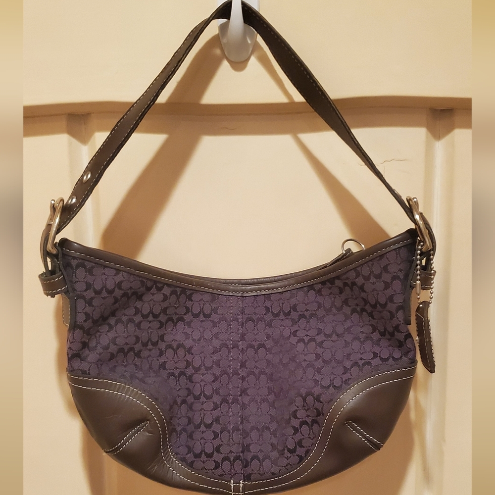 Authentic Coach Mini Signature SoHo Hobo Bag ***RARE**Purple Color